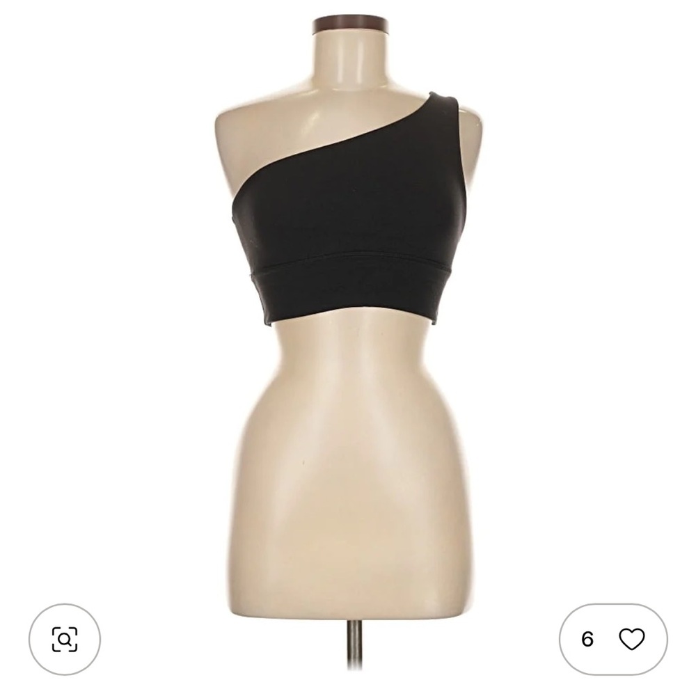 Lululemon Black One Shoulder Sports Bra, Size 4